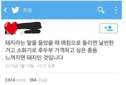 돼지라는 말을 들었을 때